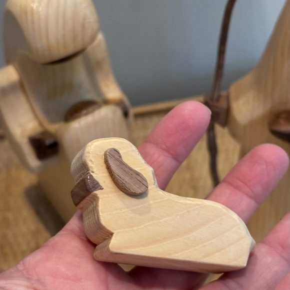 Handmade wood Nativity scene 6 pcs in excellent condition ! - Picture 6 of 7